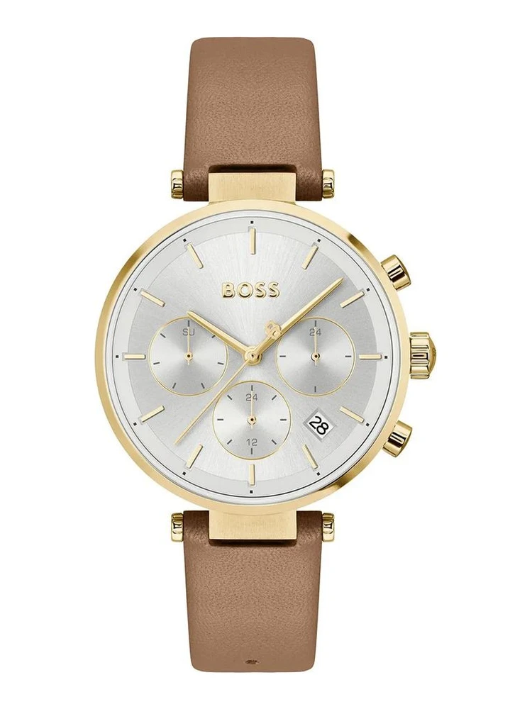 Brown Leather Dress Watch