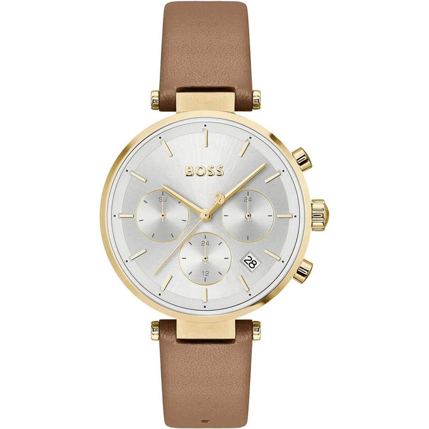Brown Leather Dress Watch