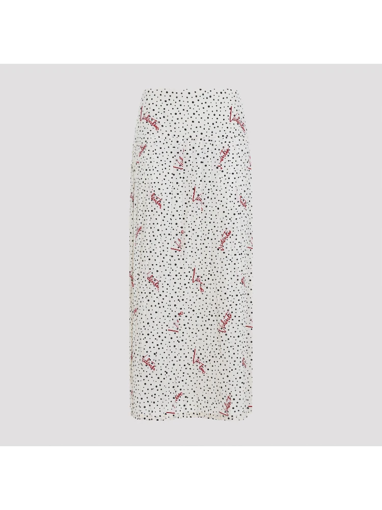 Valentino Plisse Bollicine Midi Skirt