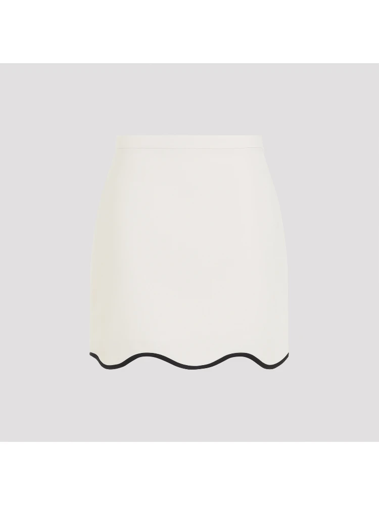 Valentino Crepe Couture Mini Skirt