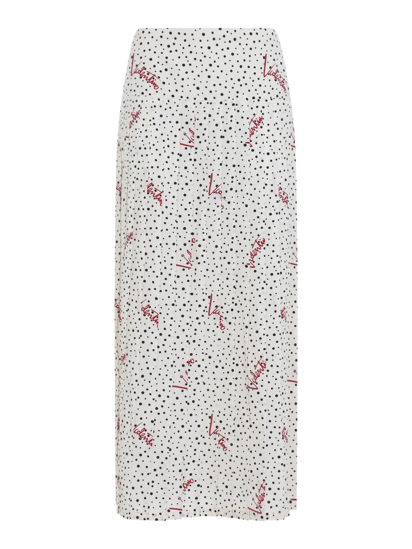 Valentino Plisse Bollicine Midi Skirt