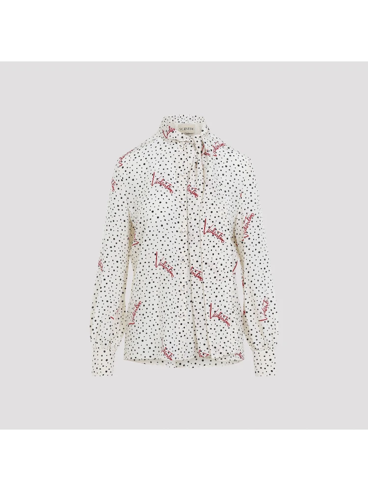 Valentino Bollicine Crepe Shirt