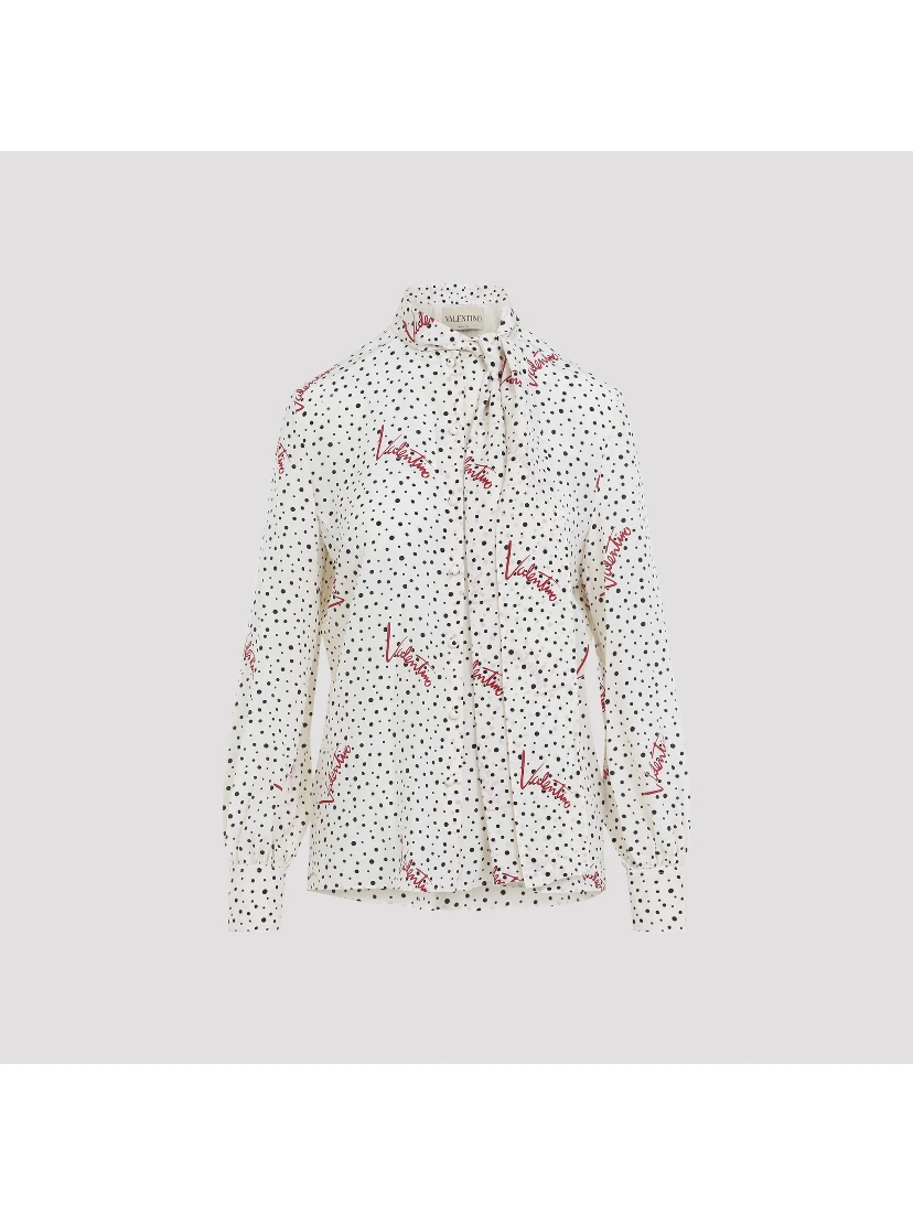 Valentino Bollicine Crepe Shirt