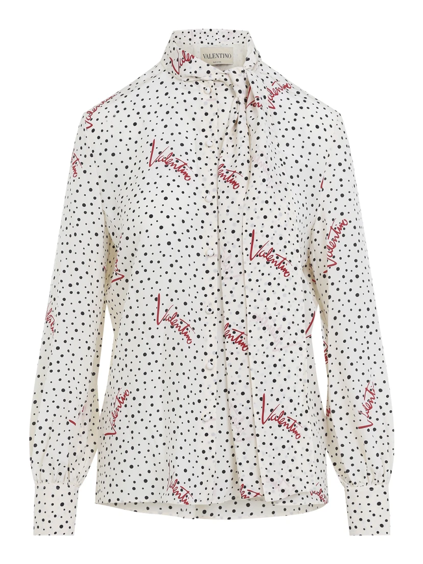 Valentino Bollicine Crepe Shirt