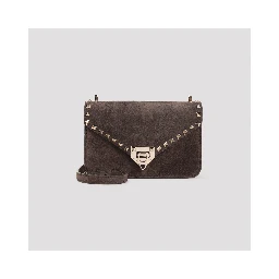 Valentino Garavani Rockstud Suede Small Shoulder Bag