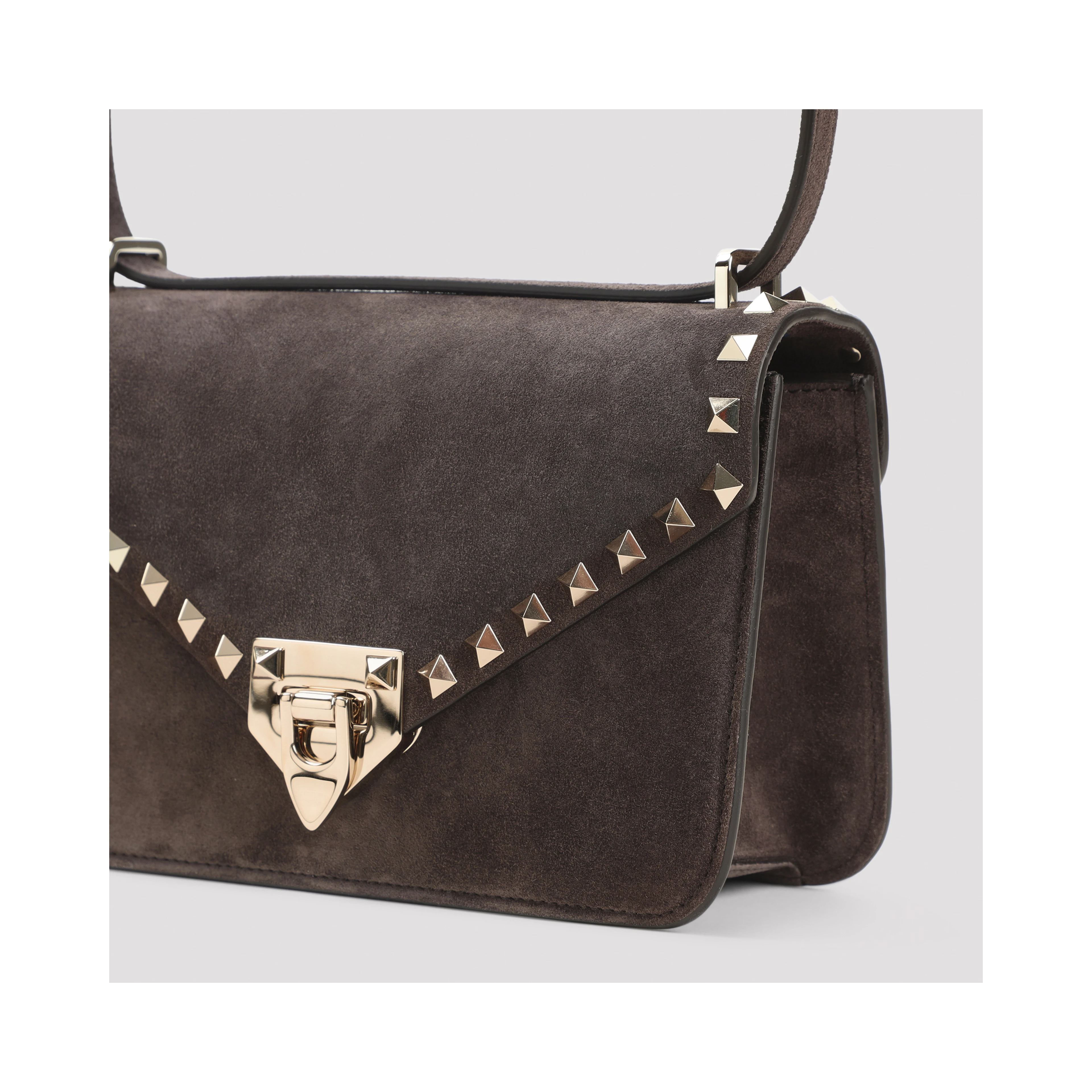 Valentino Garavani Rockstud Suede Small Shoulder Bag