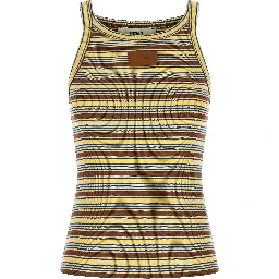 Multicolor Cotton Sleeveles T-Shirt