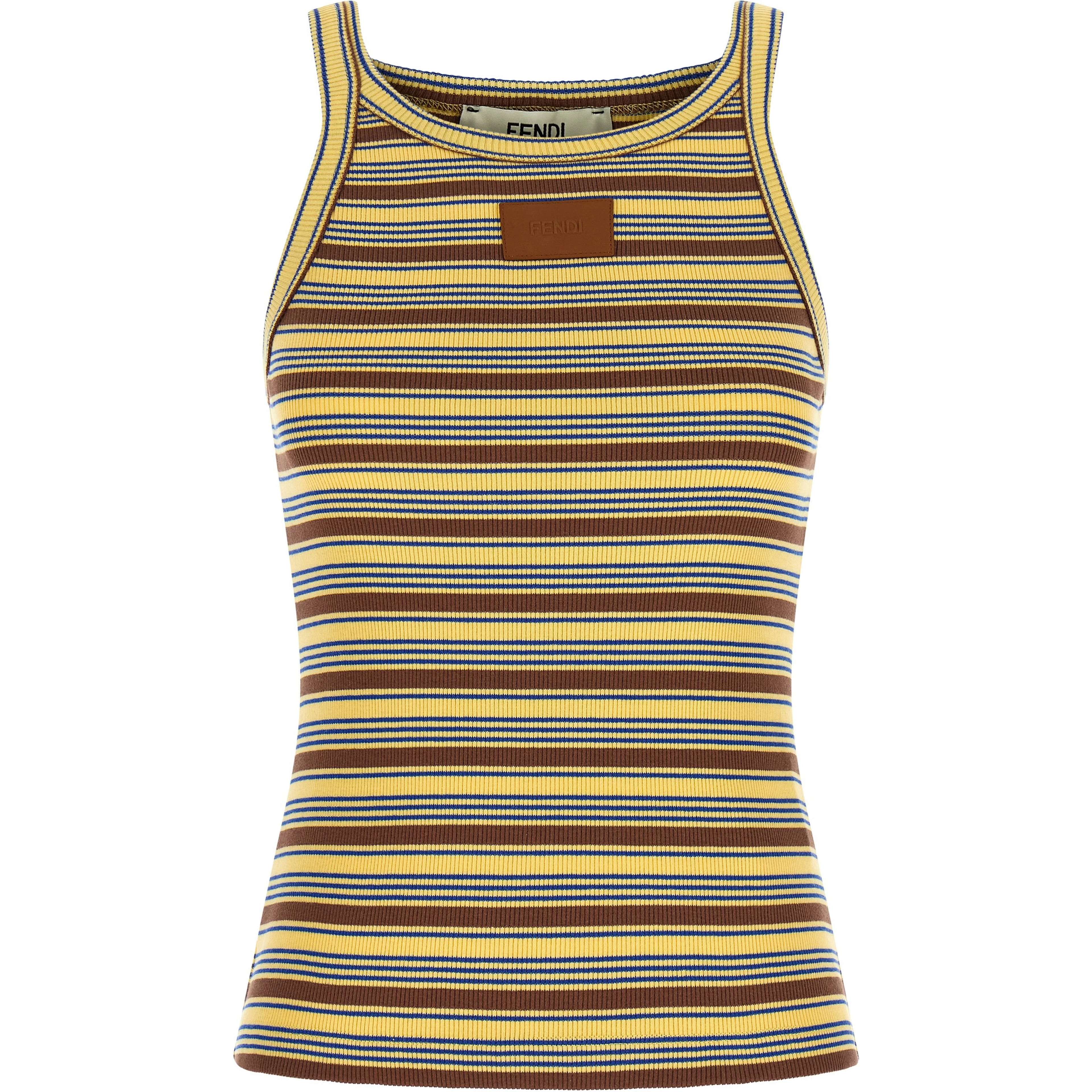 Multicolor Cotton Sleeveles T-Shirt