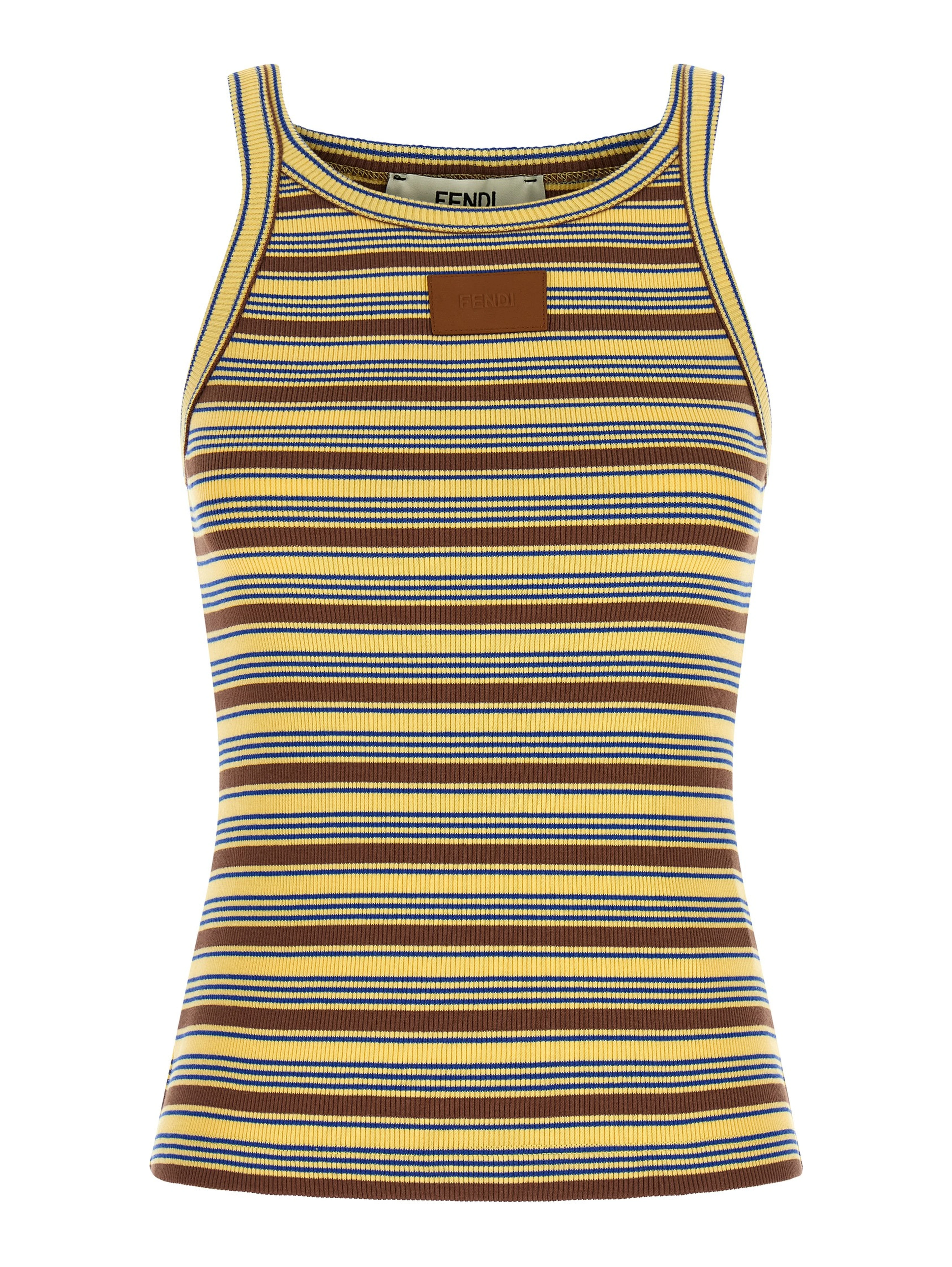 Multicolor Cotton Sleeveles T-Shirt
