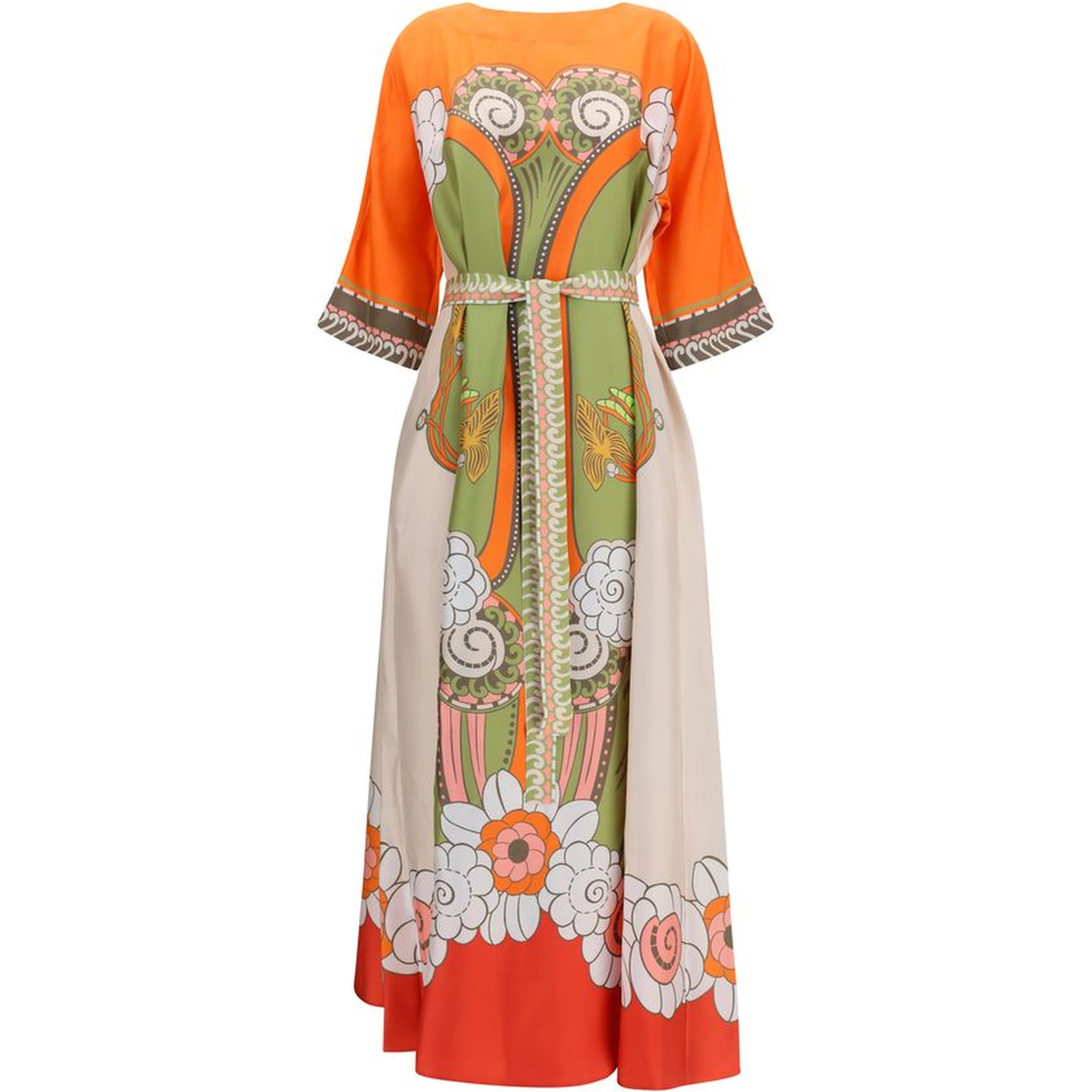 Multicolor Silk Casual Dress