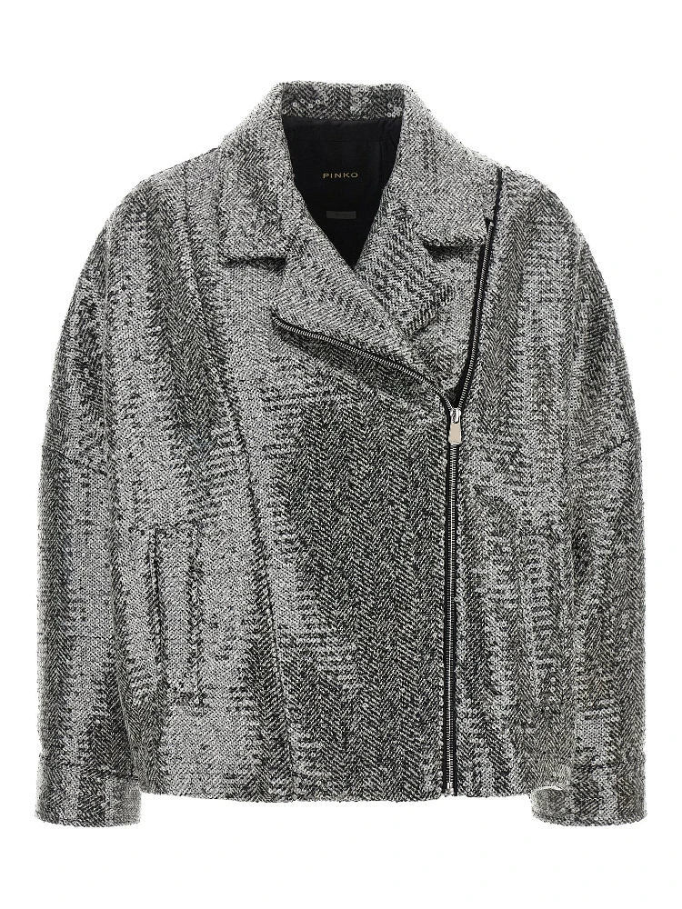 Silver Polyester Bomber