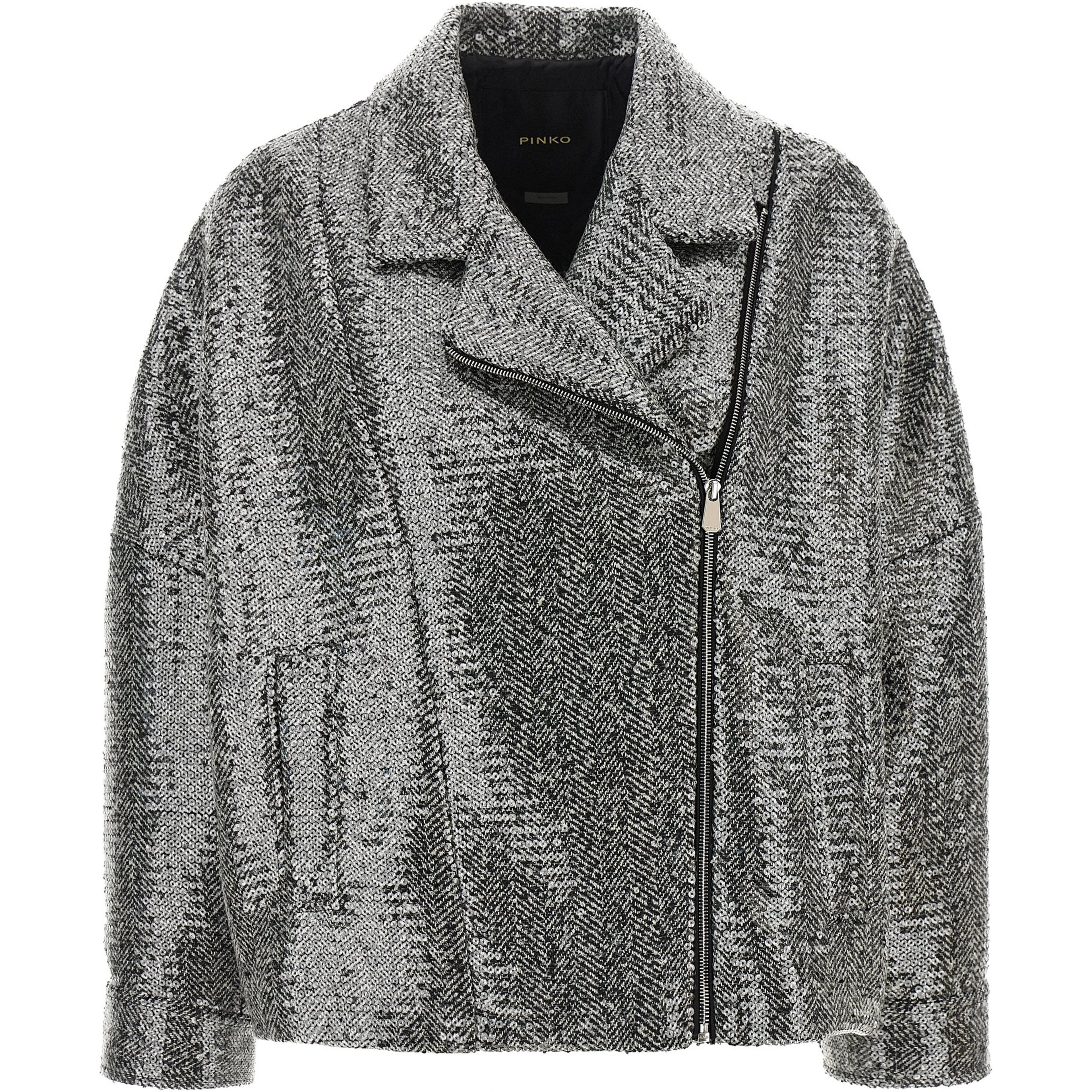 Silver Polyester Bomber
