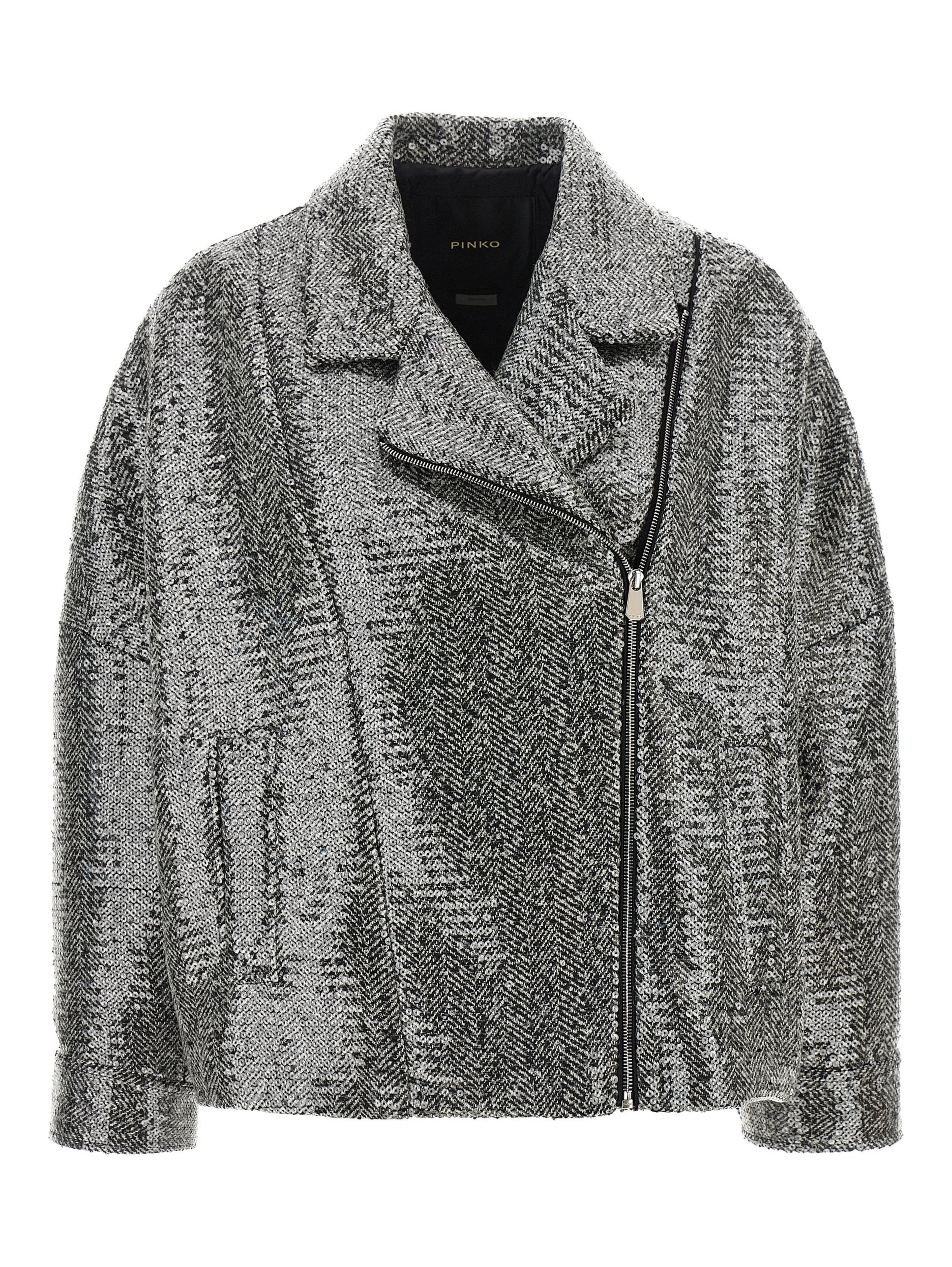 Silver Polyester Bomber