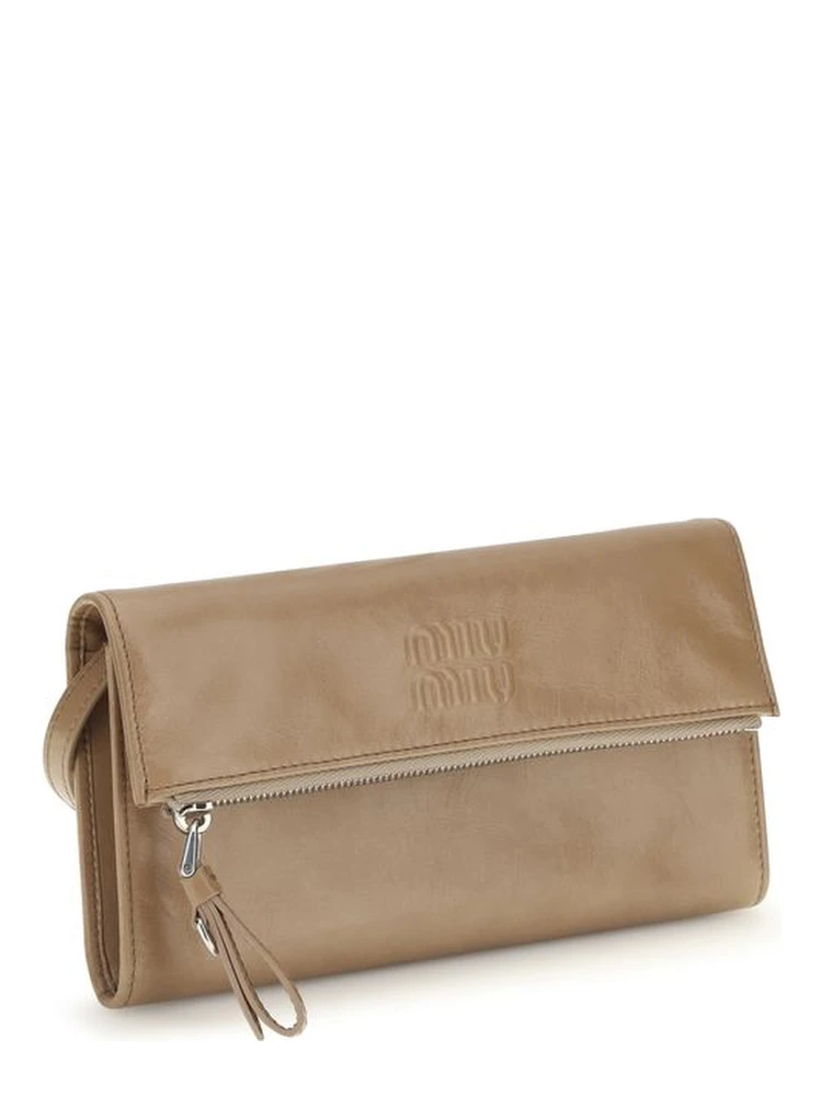 Beige Calf Leather Bos Taurus Wallet alternative