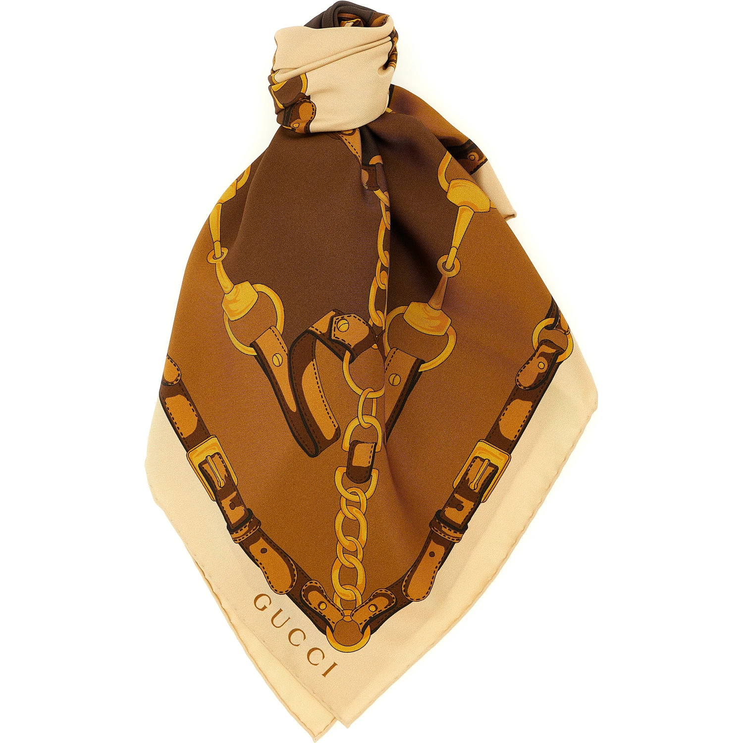Brown Silk Foulard