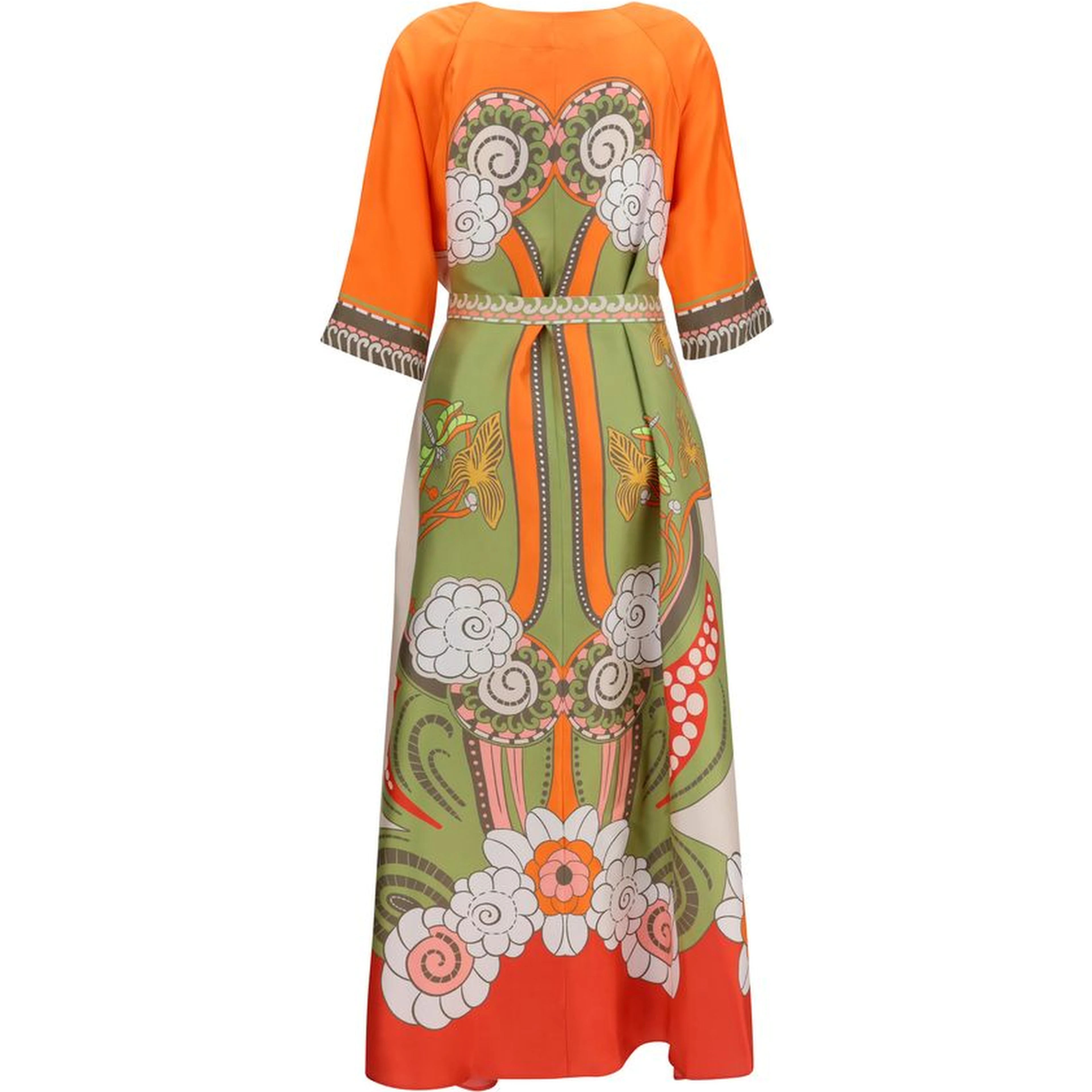 Multicolor Silk Casual Dress