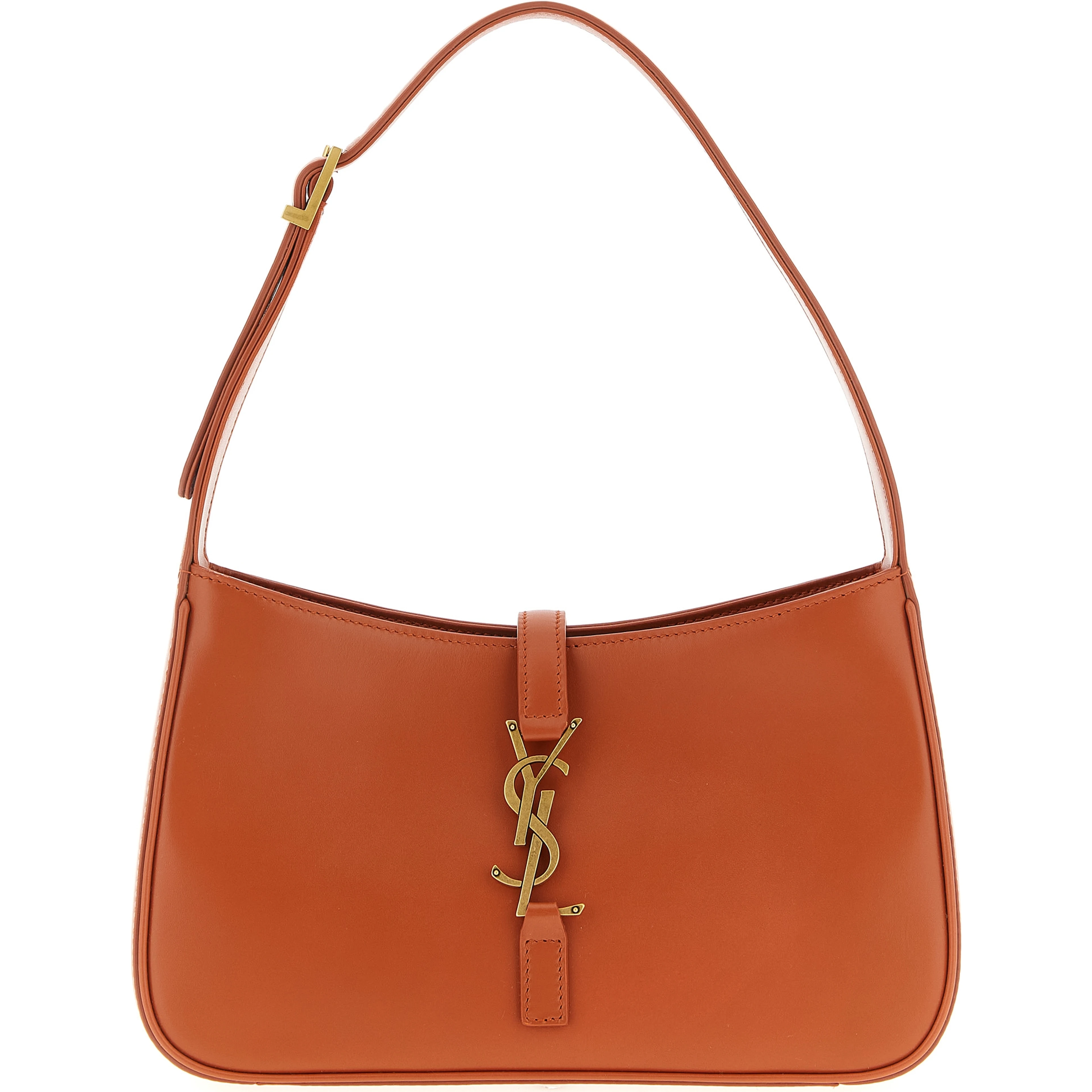 Orange Calfskin Shoulder Bag