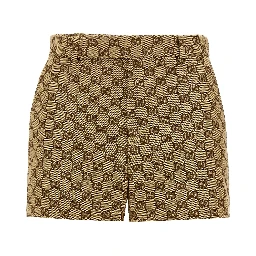 Beige Cotton Bermuda Shorts