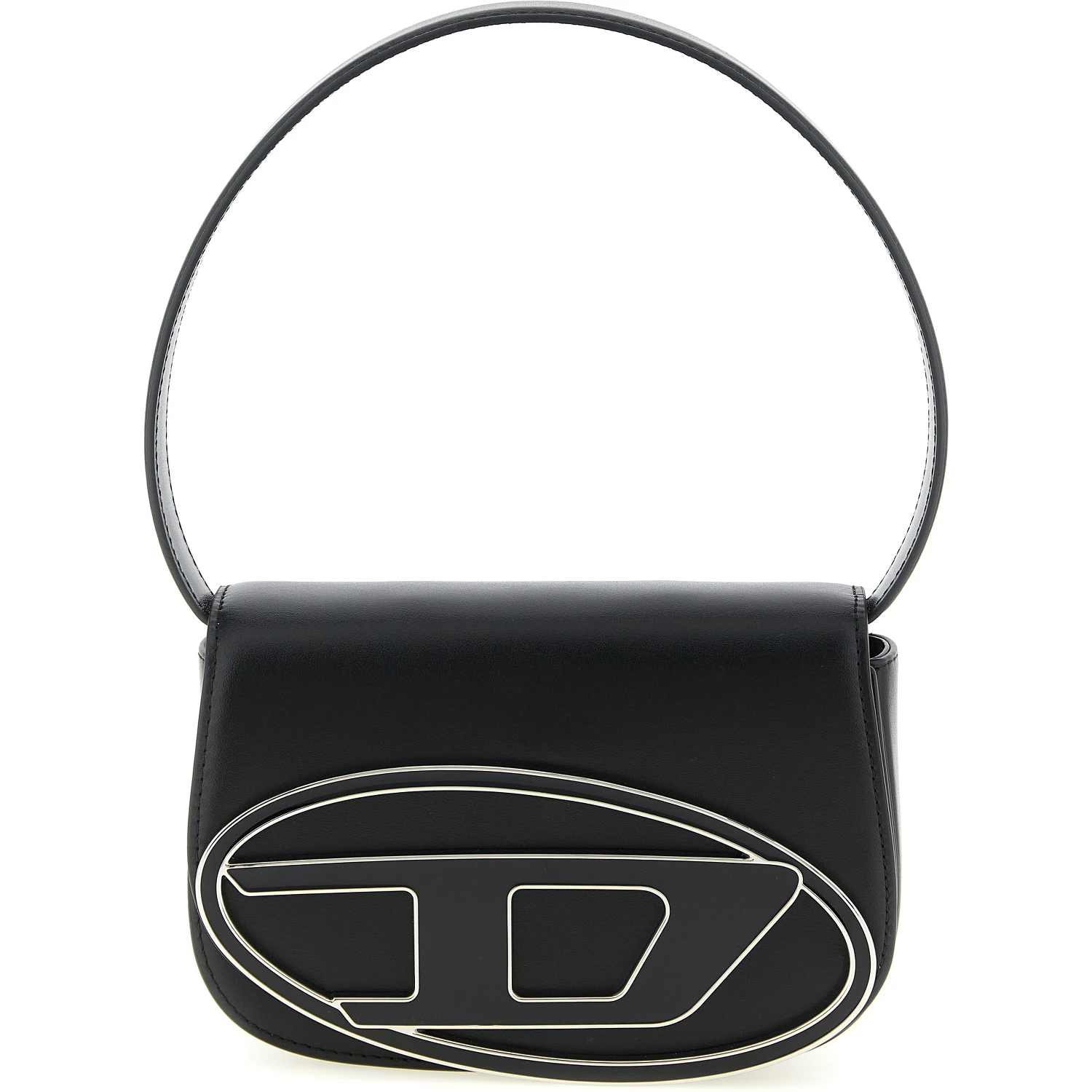 Black Cowhide Shoulder Bag