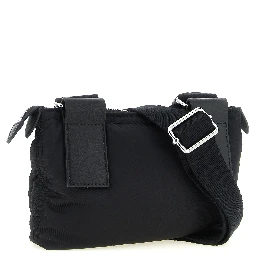 Black Polyamide Crossbody Bag