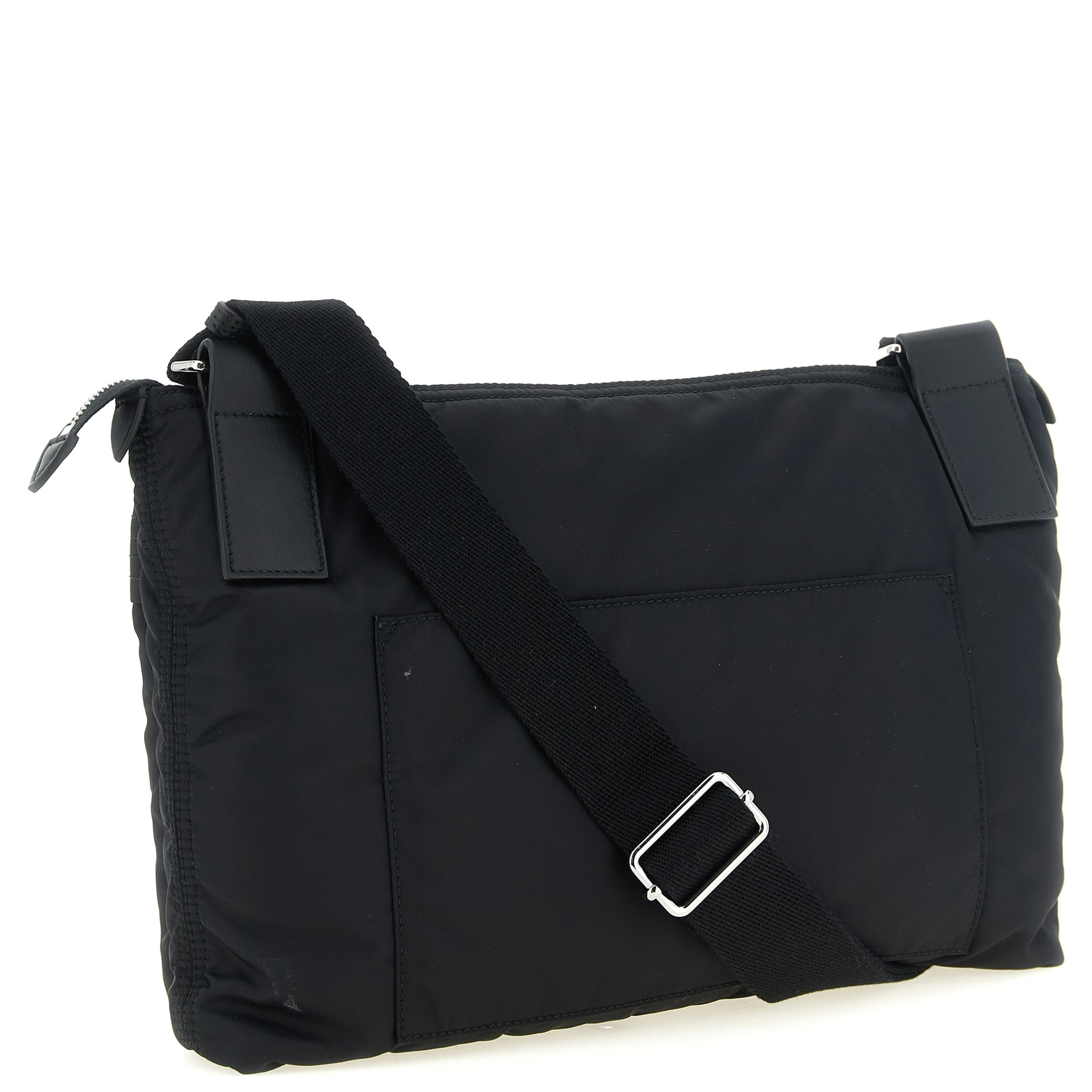 Black Polyamide Crossbody Bag