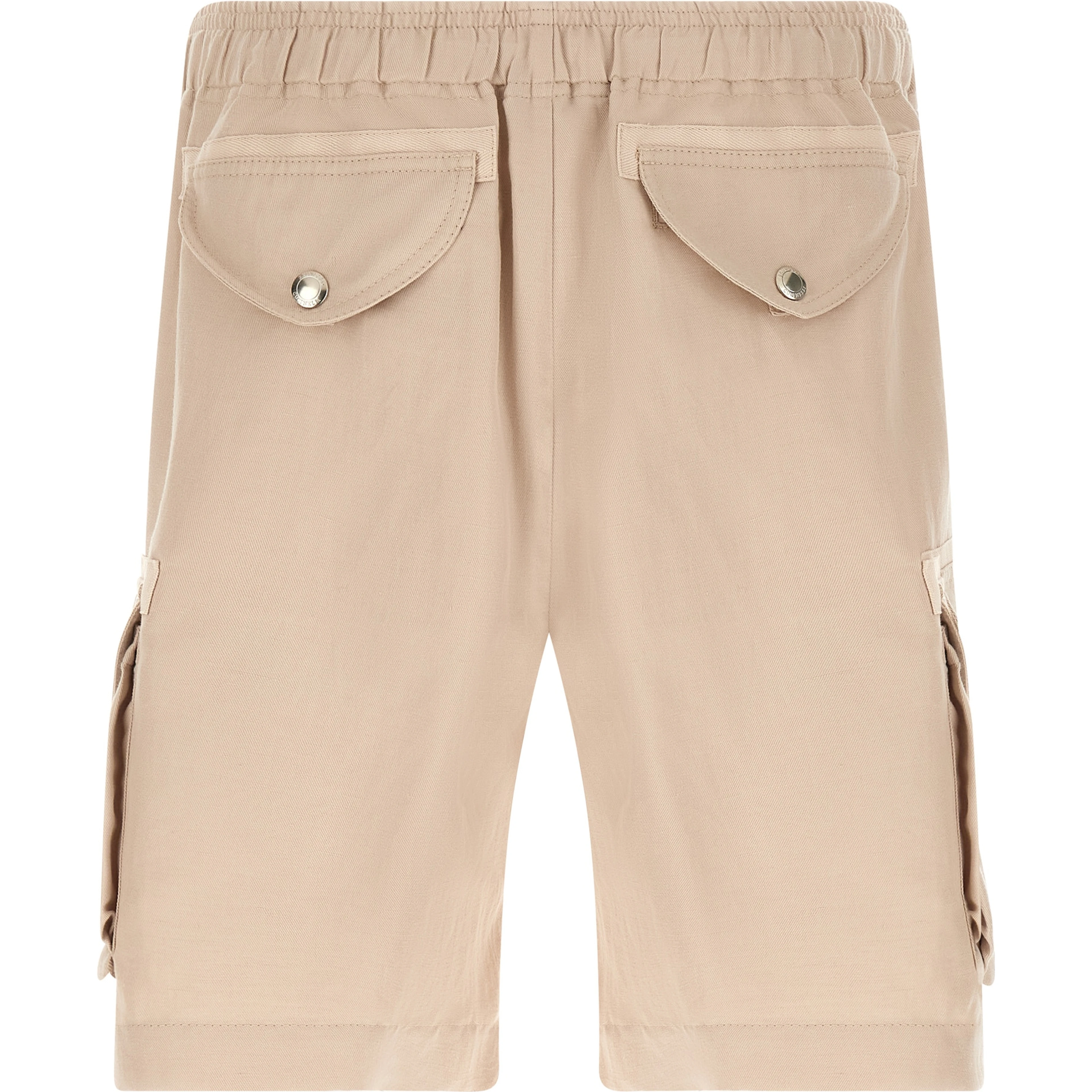 Beige Linen Bermuda Shorts