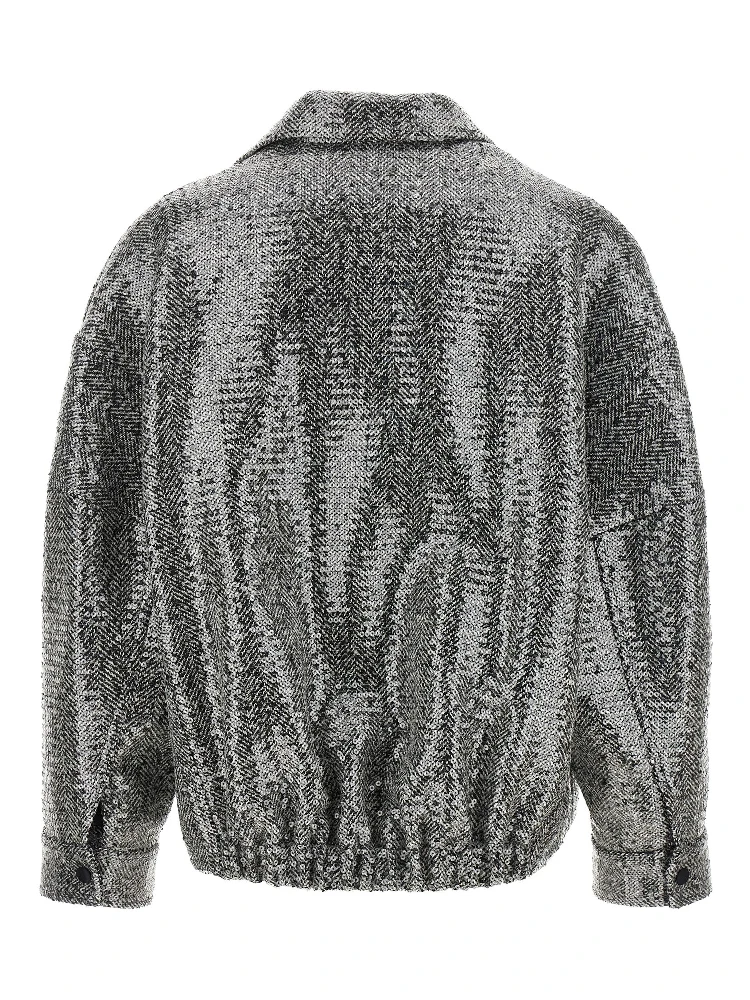 Silver Polyester Bomber alternative