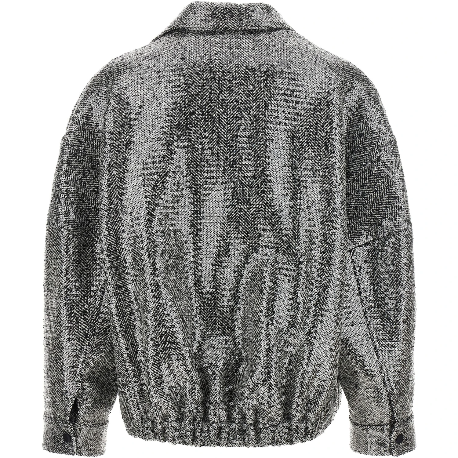 Silver Polyester Bomber