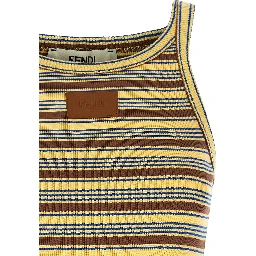 Multicolor Cotton Sleeveles T-Shirt