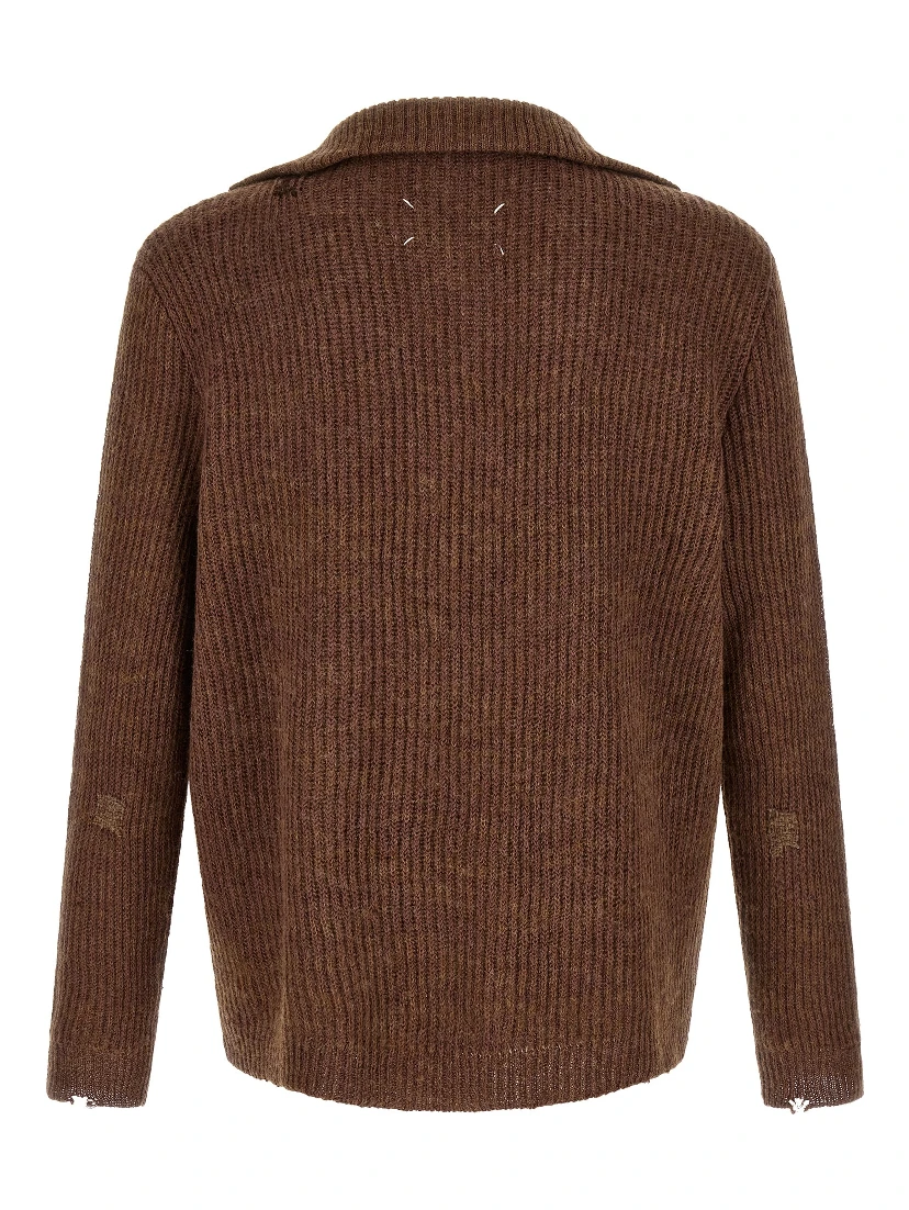 Brown Linen Cardigan