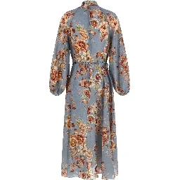 Blue Linen Long Dress