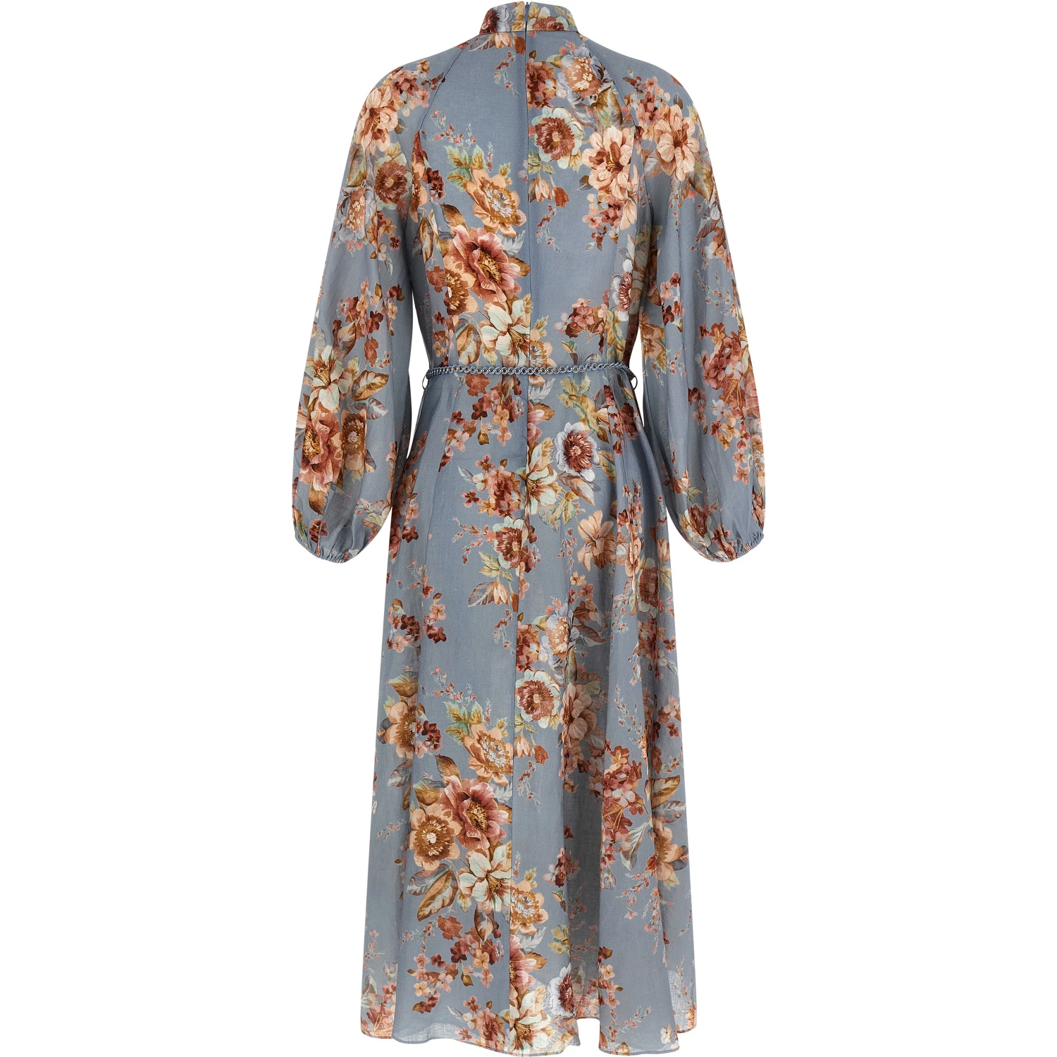Blue Linen Long Dress