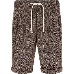 Brown Linen Bermuda Shorts