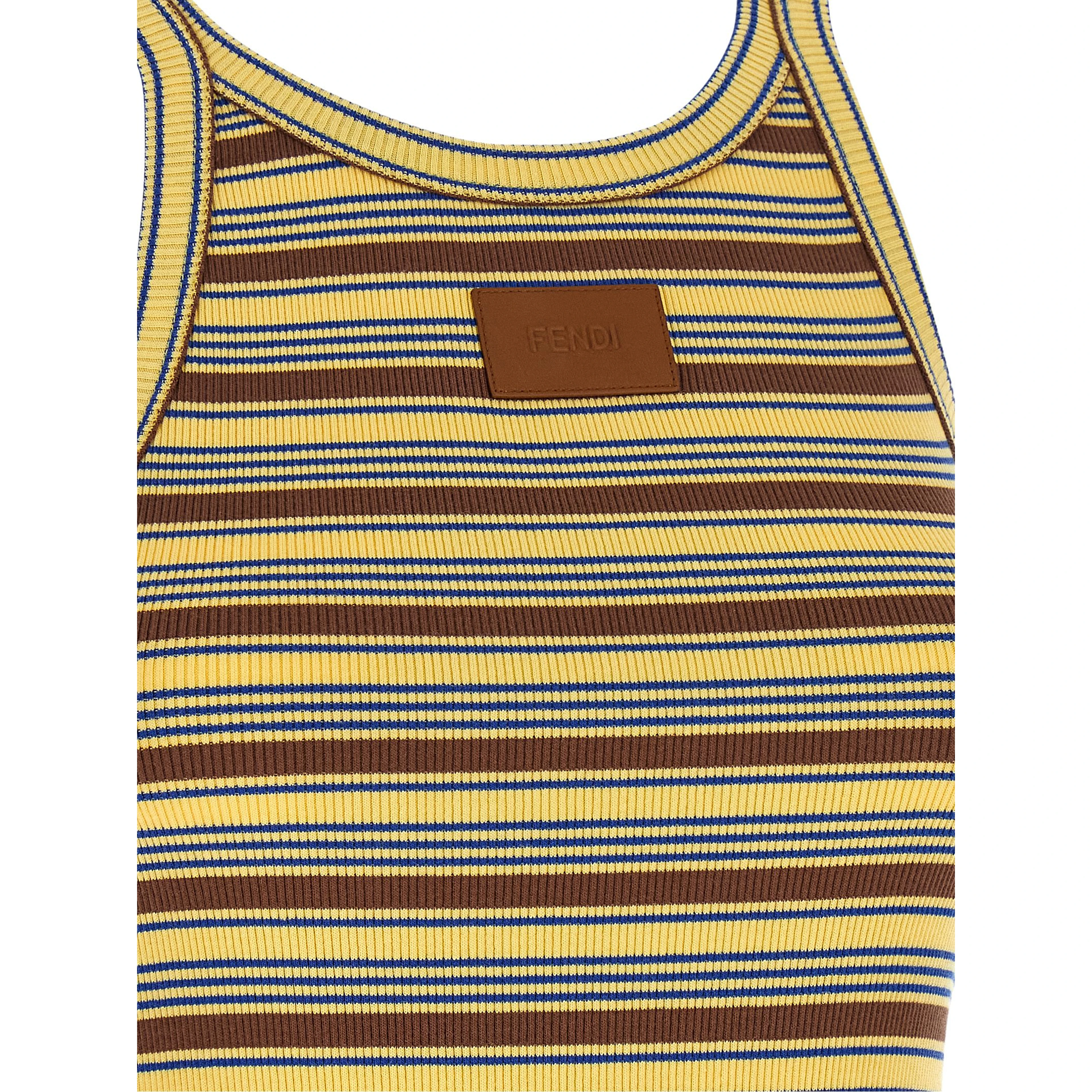 Multicolor Cotton Sleeveles T-Shirt