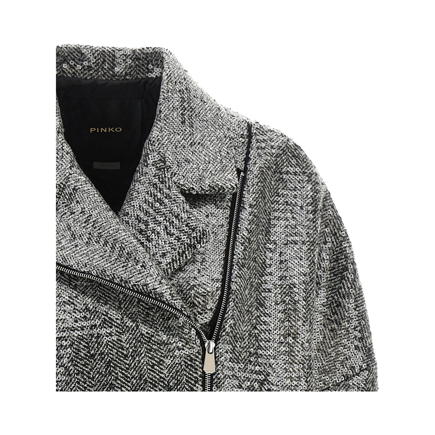 Silver Polyester Bomber