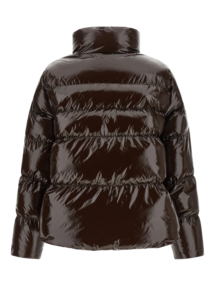 Brown Polyamide Full-Length Jacket alternative