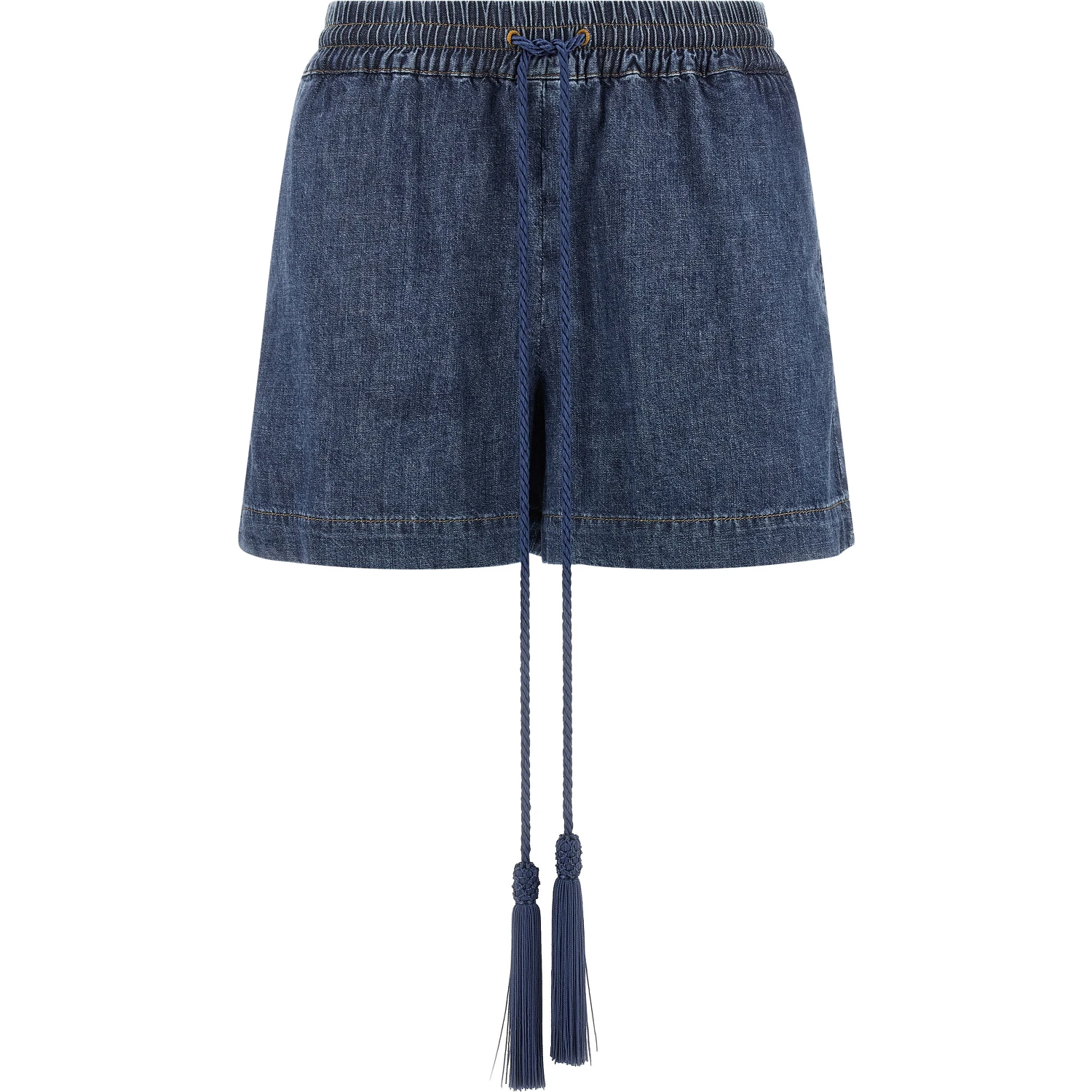 Blue Cotton Bermuda Shorts
