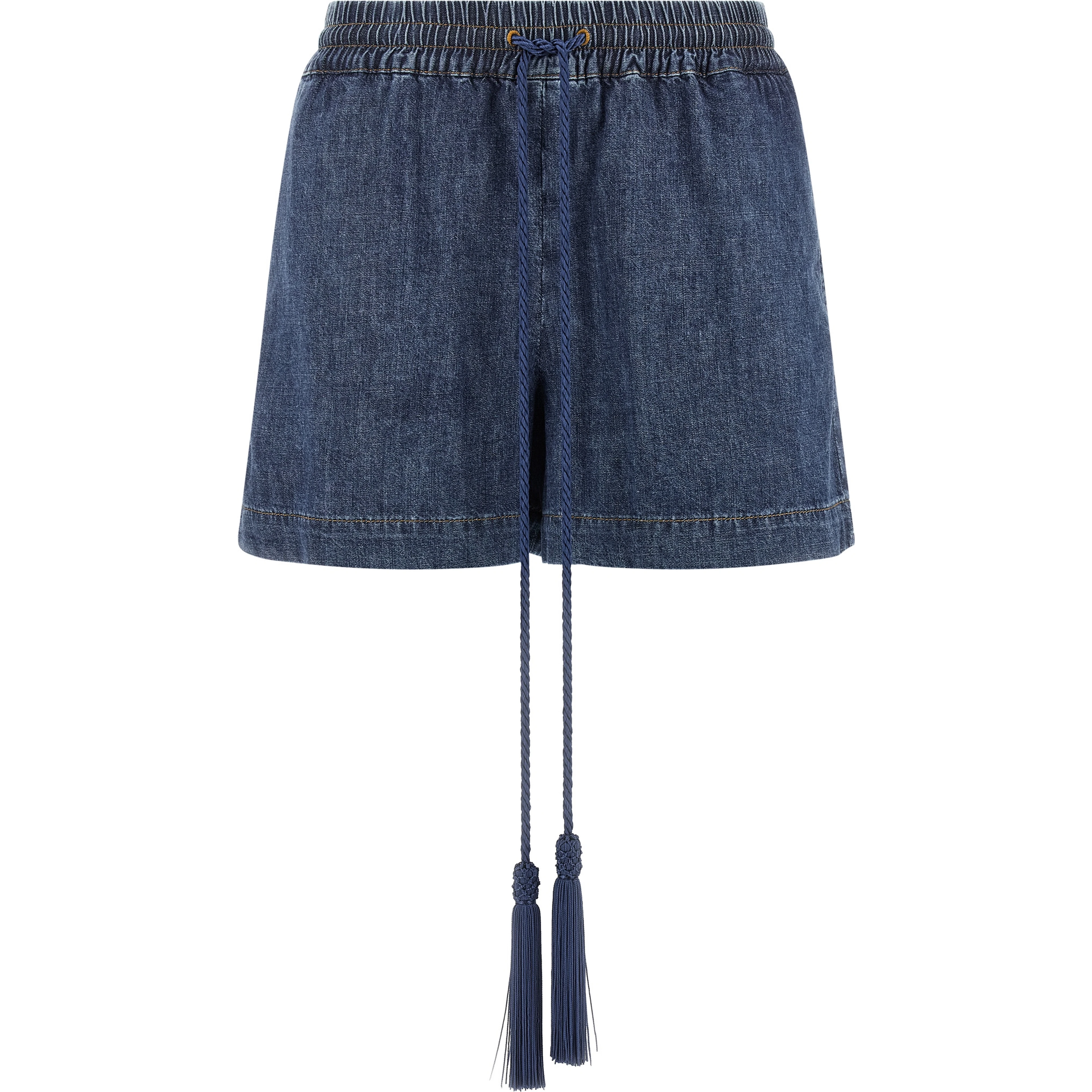 Blue Cotton Bermuda Shorts