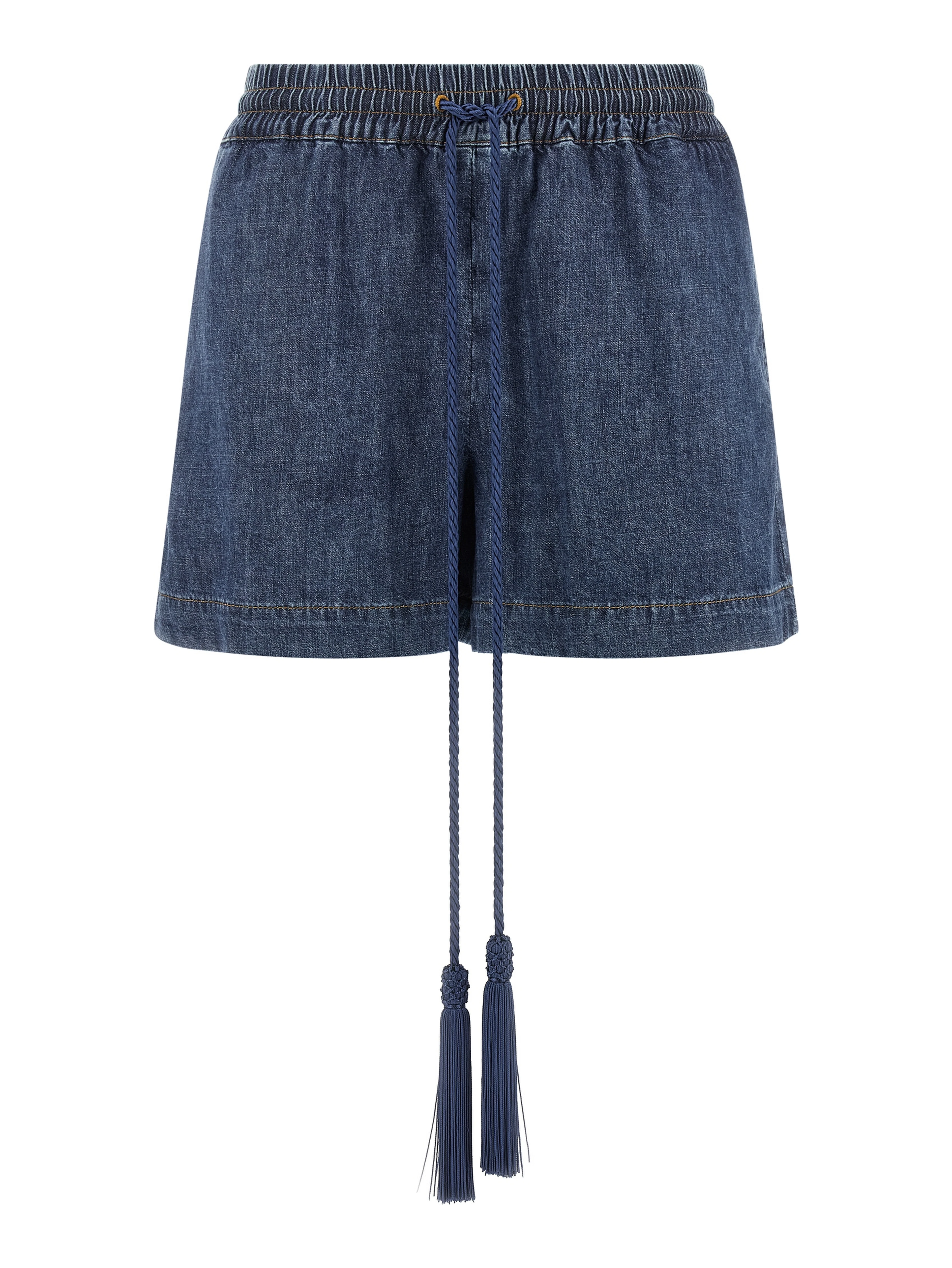 Blue Cotton Bermuda Shorts