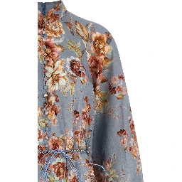 Blue Linen Long Dress