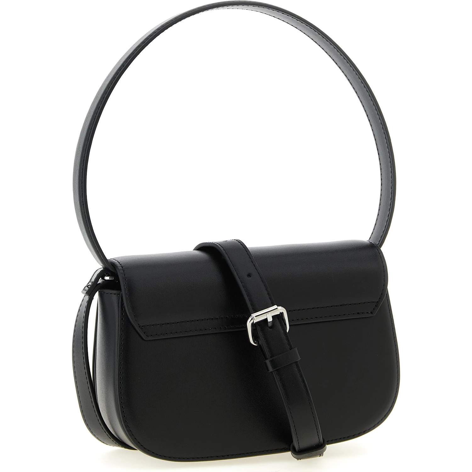 Black Cowhide Shoulder Bag