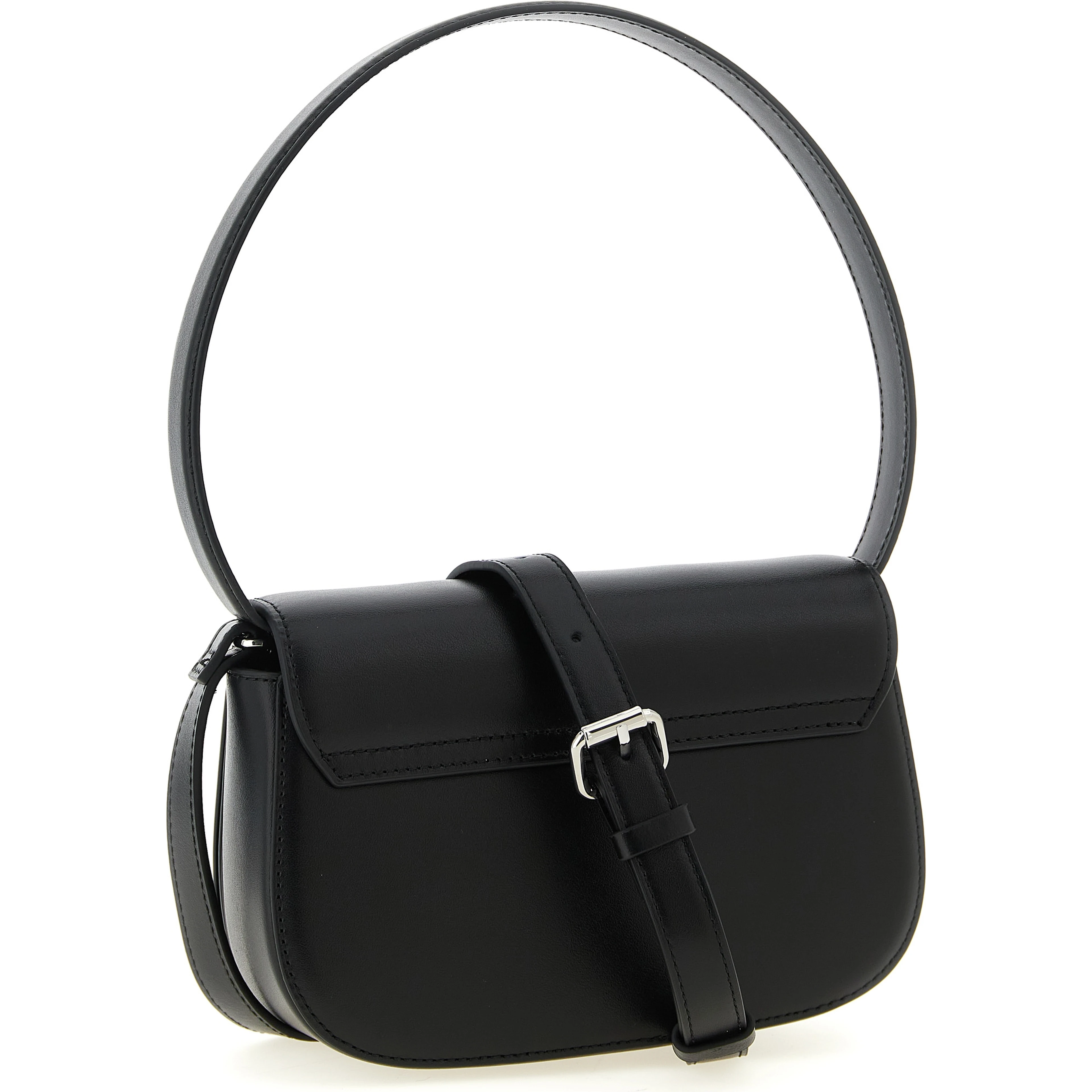 Black Cowhide Shoulder Bag