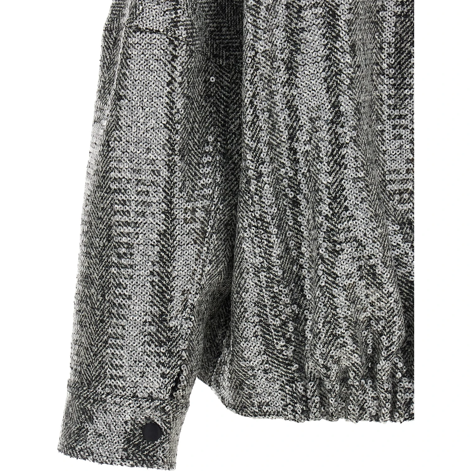 Silver Polyester Bomber