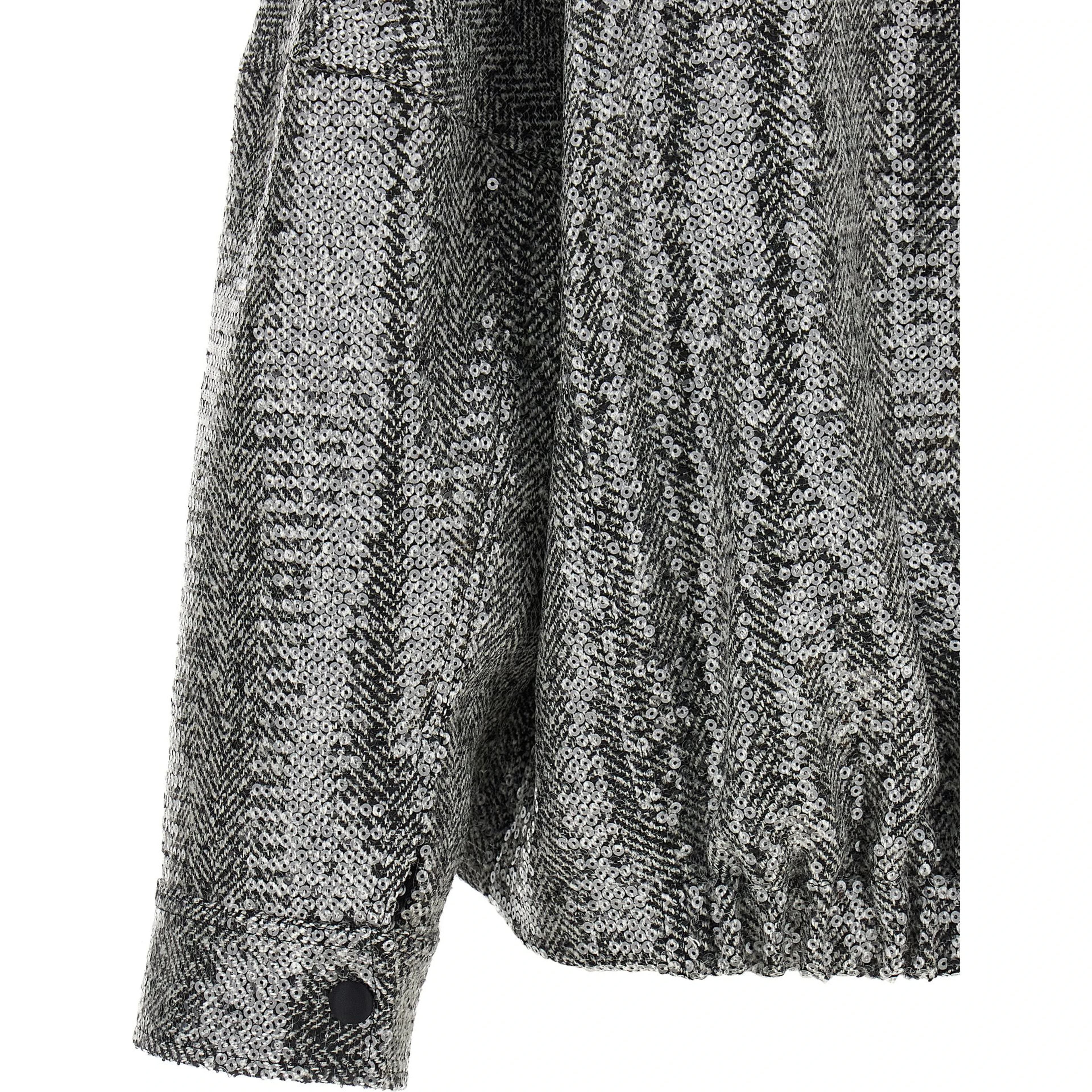 Silver Polyester Bomber