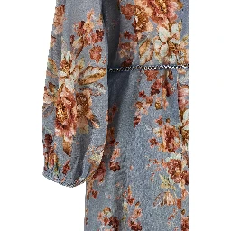 Blue Linen Long Dress