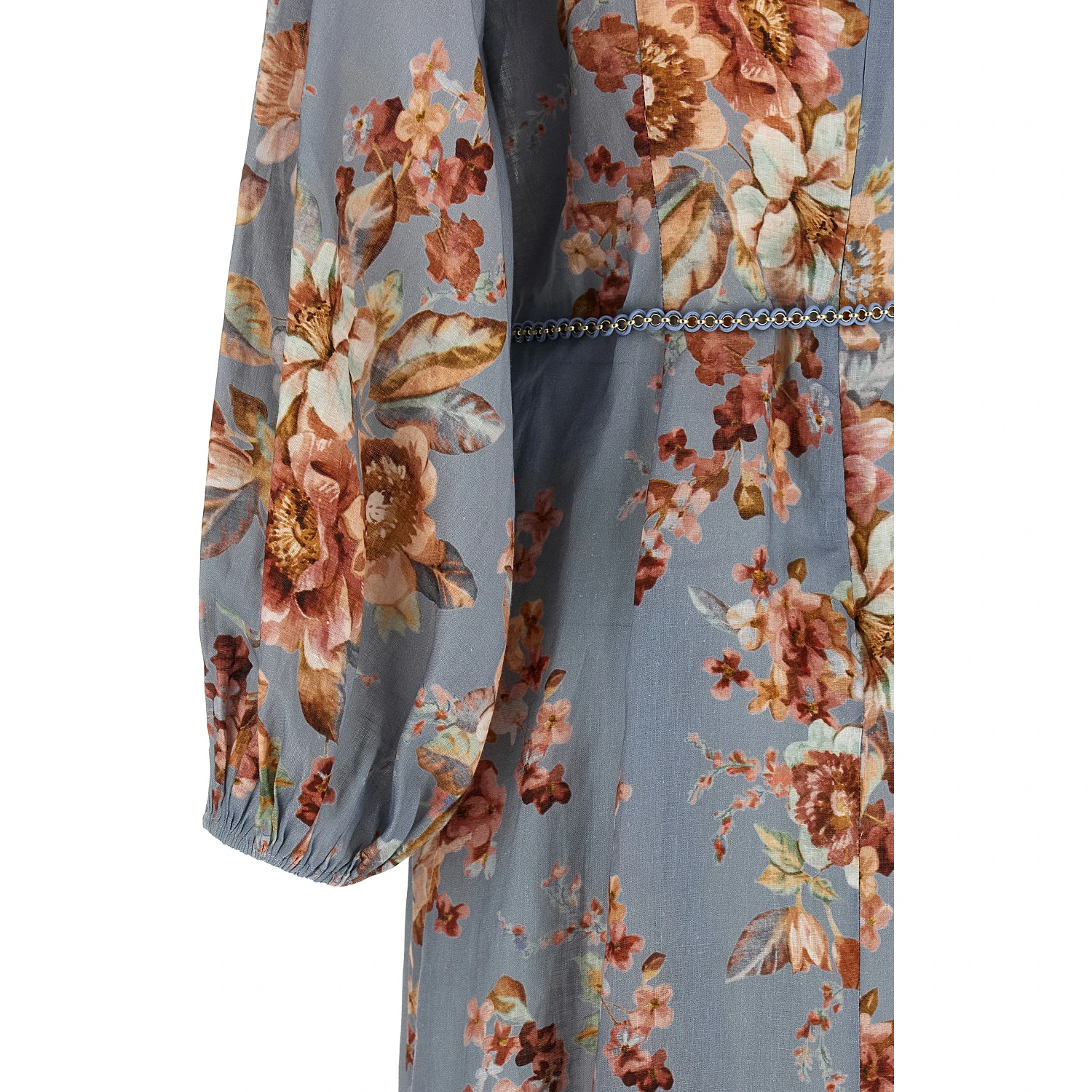 Blue Linen Long Dress