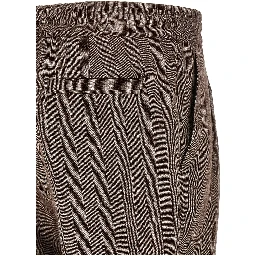 Brown Linen Bermuda Shorts