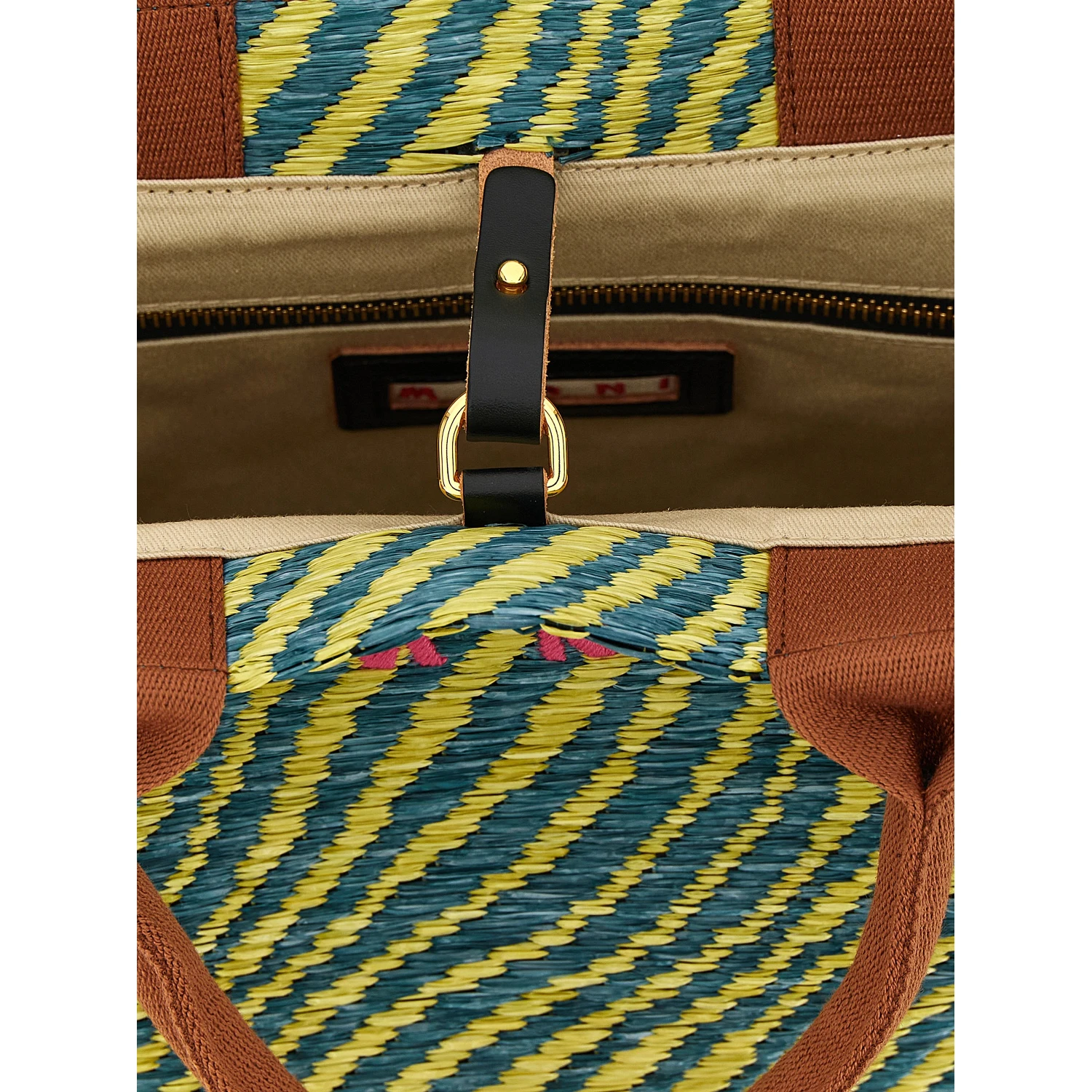 Multicolor Polyamide Handbag