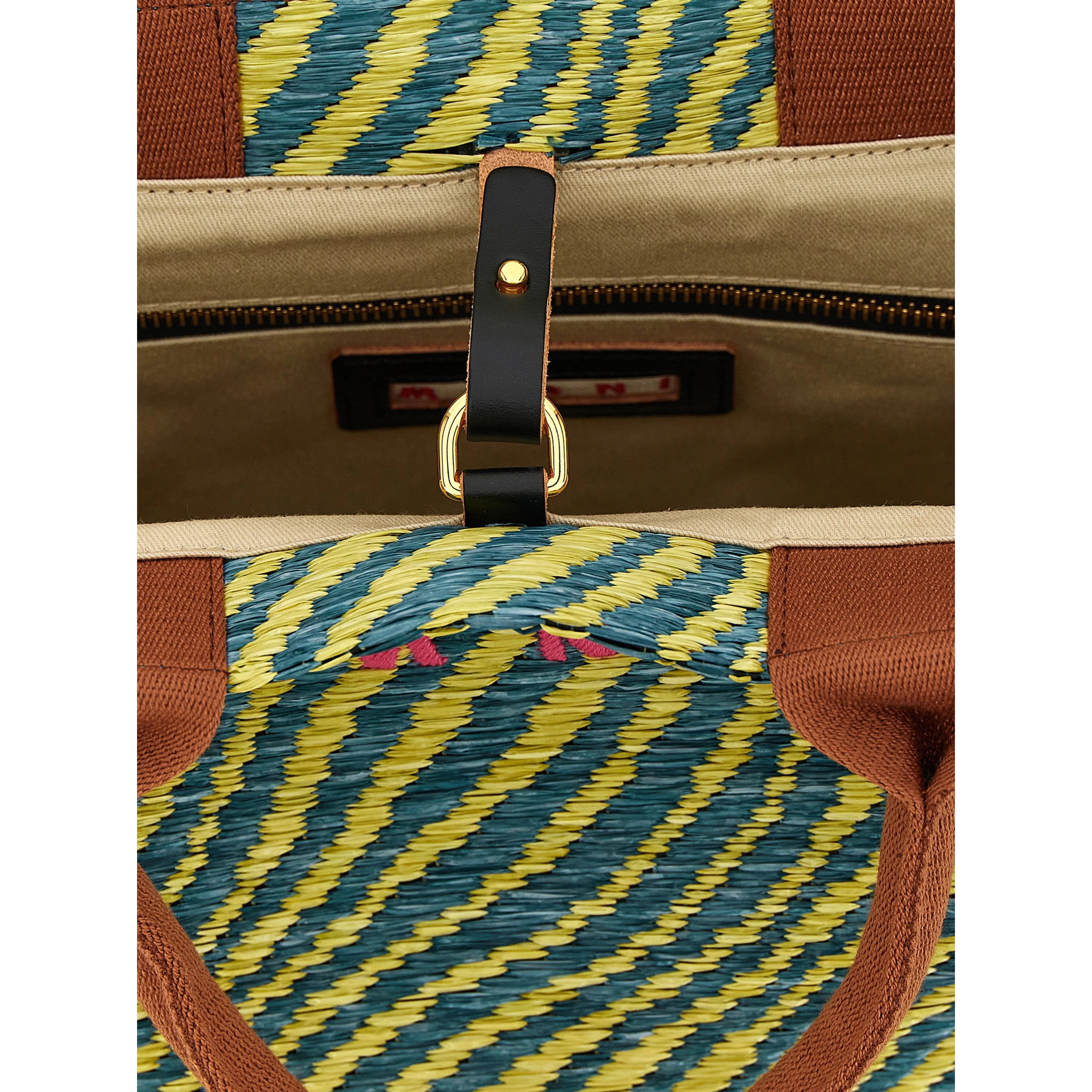 Multicolor Polyamide Handbag