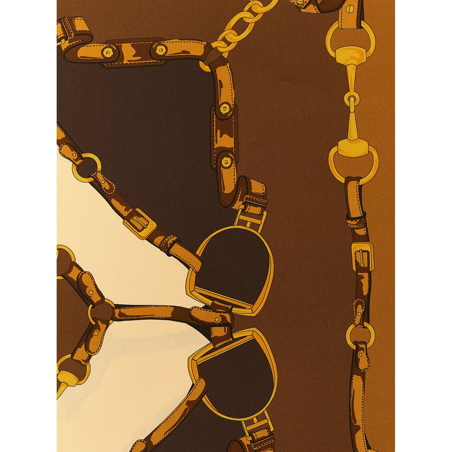 Brown Silk Foulard